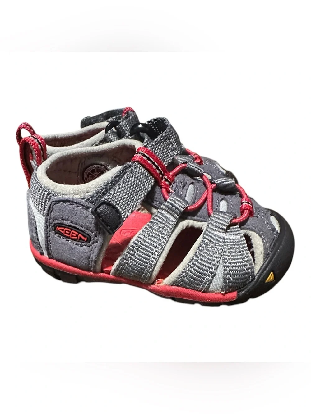 Keen Kids Gray and Red Closed-Toe Outdoor Sandal